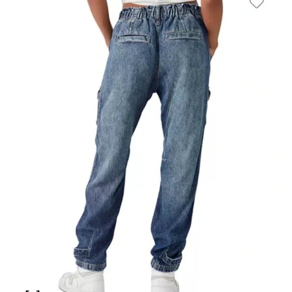 016 We The Free Hazel Pull On Utility Jeans In Dark And Stormy NWOT Size Small - Picture 4 of 11